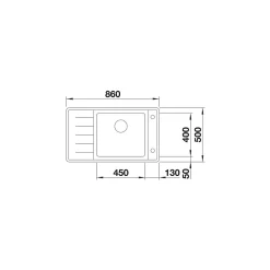Evier Blanco Andano XL 6S-IF Compact -