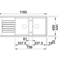 Evier Blanco Zia 8S Silgranit - NOIR