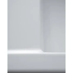 Evier céramique blanc mat Systemceram CLEYA 1 grand bac 2 égouttoirs