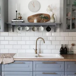 Evier céramique blanc Villeroy & Boch ARCHITECTURA 1 grand bac 1 égouttoir