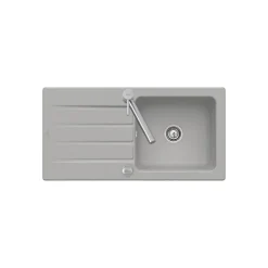 Evier céramique gris fossil Villeroy & Boch ARCHITECTURA 1 grand bac 1 égouttoir