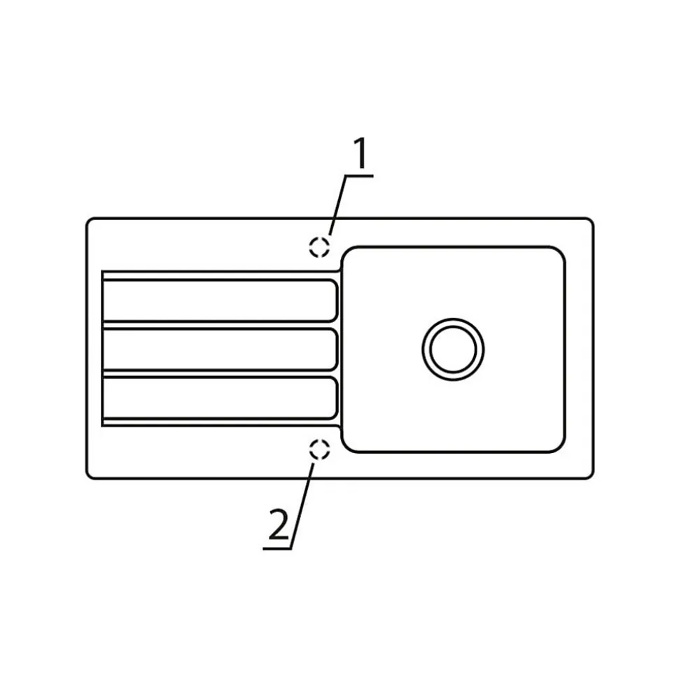Evier céramique gris fossil Villeroy & Boch ARCHITECTURA 1 grand bac 1 égouttoir