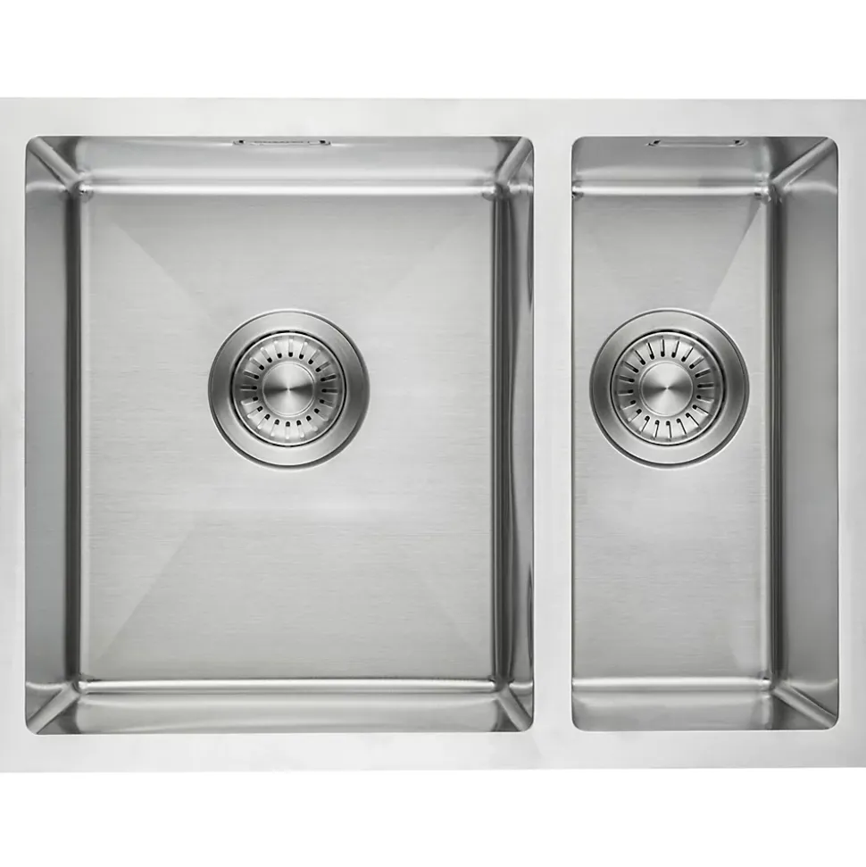 Evier cuisine 2 bacs inox LOMAZOO Proxima 595x450 mm