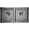 Evier cuisine 2 bacs inox LOMAZOO Aquarius 875x450 mm Anthracite
