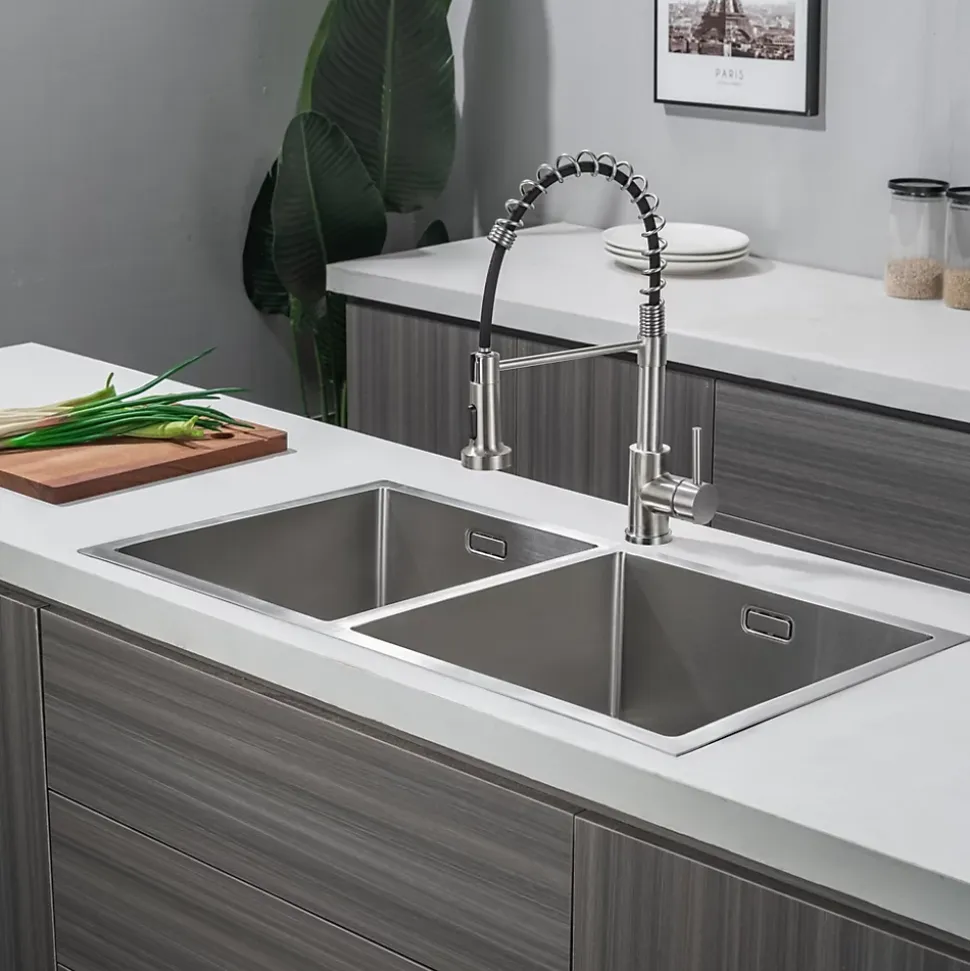 Evier cuisine 2 bacs inox LOMAZOO Windsor 815x450 mm