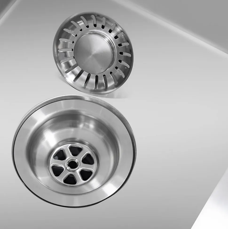 Evier cuisine 2 bacs inox LOMAZOO Phantom 875x450 mm