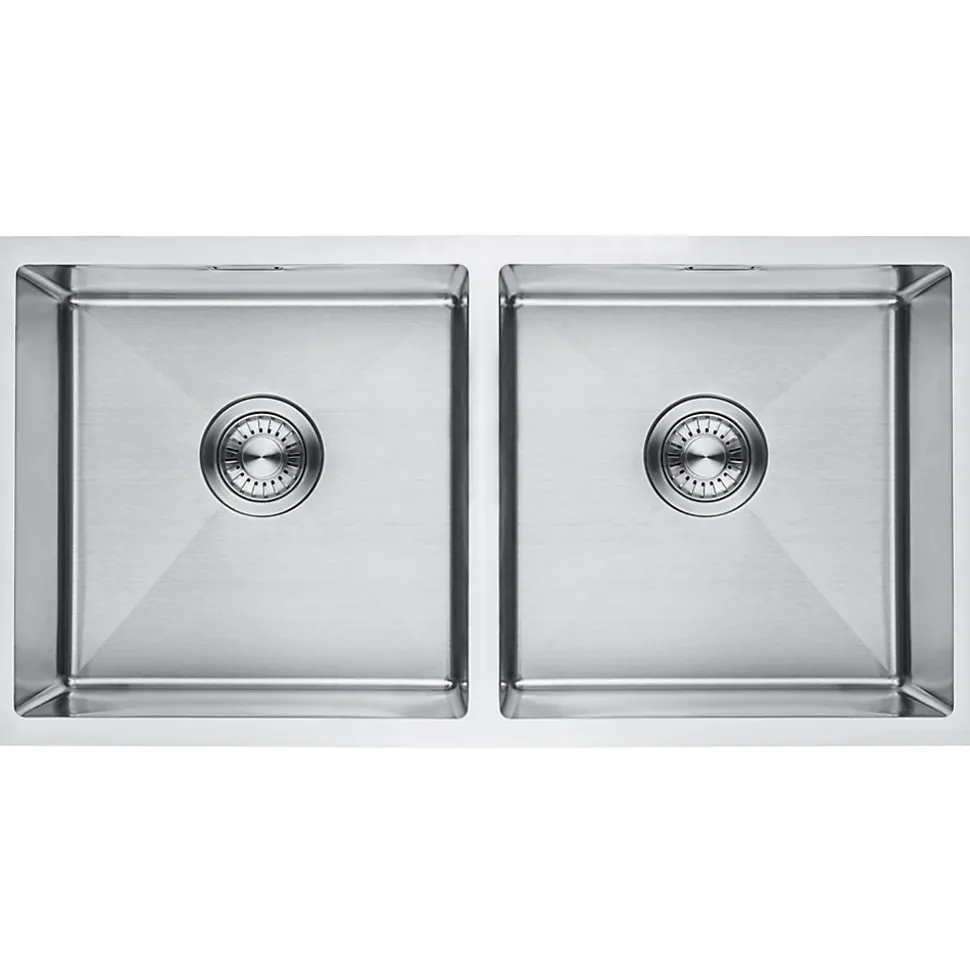Evier cuisine 2 bacs inox LOMAZOO Phantom 875x450 mm