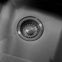 Evier Cuisine LOMAZOO Ella 34 cm Inox avec distributeur de savon Anthracite