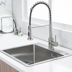 Evier cuisine LOMAZOO Tristan 50 cm Inox avec distributeur de savon