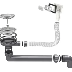 Evier cuisine LOMAZOO Tristan 50 cm Inox avec distributeur de savon