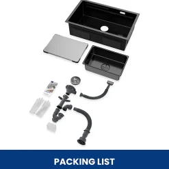 Evier de Cuisine 70 cm Cecipa MAX Evier 1 Bac en Inox avec Plateau Egouttoir Panier