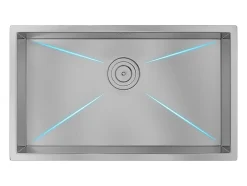 Evier en acier inoxydable - 76x45 cm - Gris - SOELA