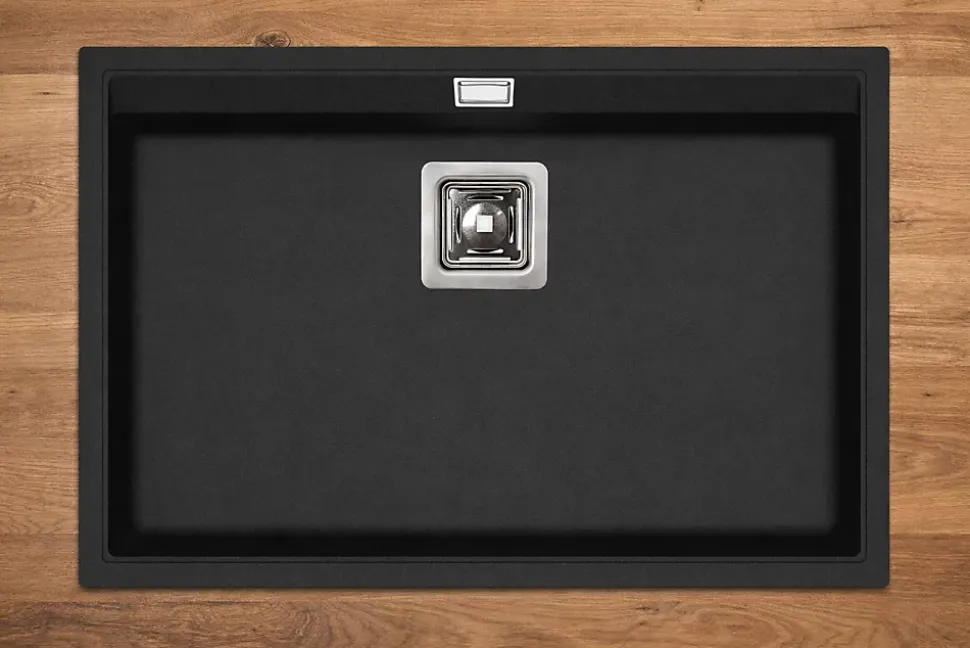 EVIER en granit 1 bac - GRANIT NOIR - DELICIA