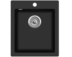 Evier en granit 1 bac sans égouttoir - granit de synthèse NOIR - SIMPLEX