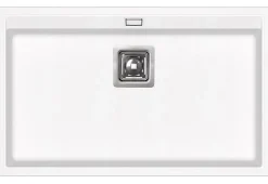 EVIER en granit 1 bac SANS EGOUTTOIR GRANIT BLANC - DELICIA