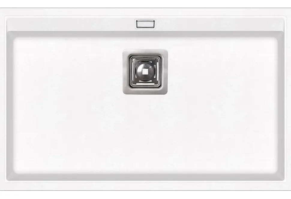 EVIER en granit 1 bac SANS EGOUTTOIR GRANIT BLANC - DELICIA