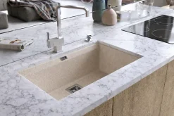 EVIER en granit 1 bac SANS EGOUTTOIR GRANIT SABLE - DELICIA