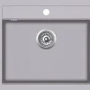 Evier en granit 1 bac sans égouttoir - granit GRIS - QUADRO