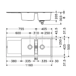 Evier Franke Maris Fragranit+ MRG621 - Stone