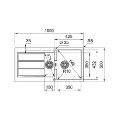 Evier Franke Sirius 2 Tectonite S2D651 - Urban Grey