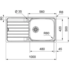 Evier Franke Spark SKX611-XL - Inox Lisse