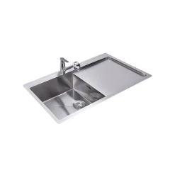 Evier inox Helika LUNY 1 grand bac 1 égouttoir droite