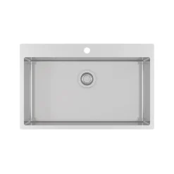 Evier inox lisse Helika LUNY 1 bac 790x505 mm