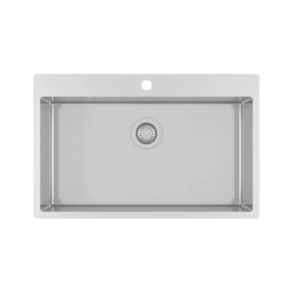 Evier inox lisse Helika LUNY 1 bac 790x505 mm