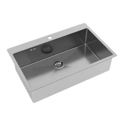 Evier inox lisse Helika LUNY 1 bac 790x505 mm