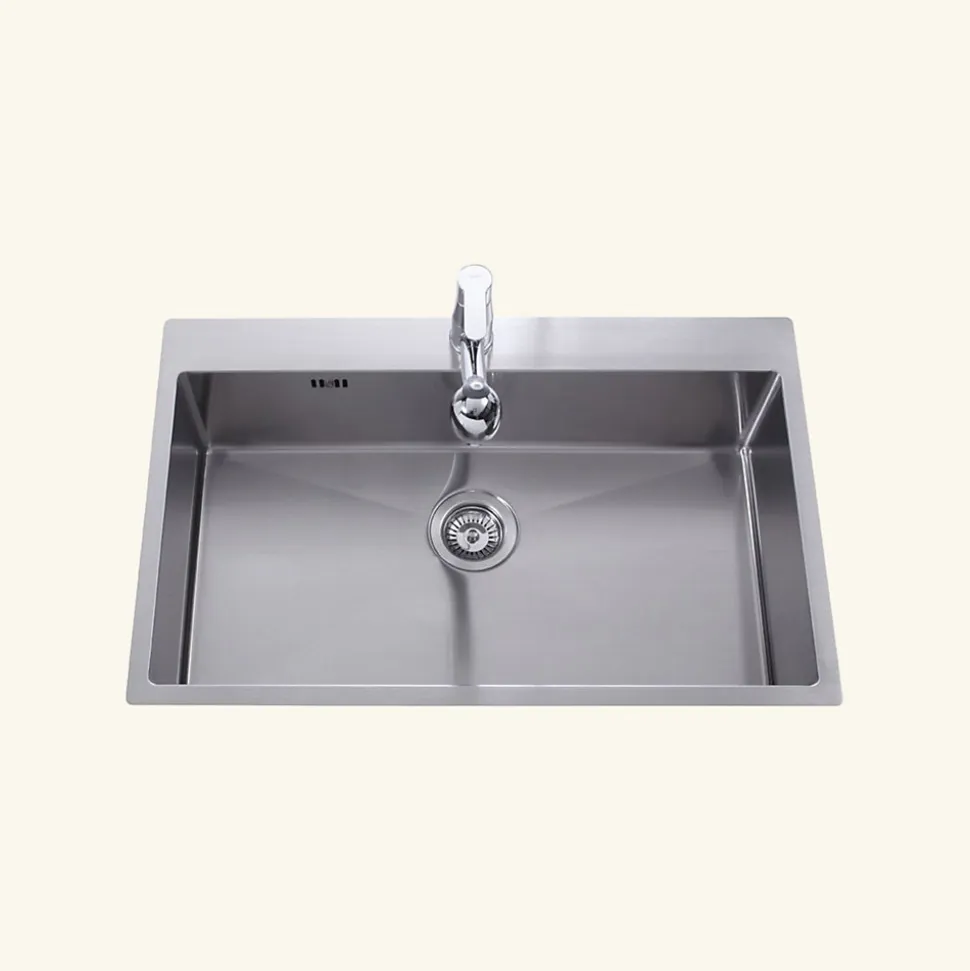 Evier inox lisse Helika LUNY 1 bac 790x505 mm