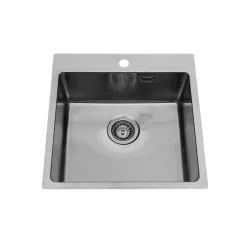 Evier inox lisse KEZIA 1 bac sans égouttoir