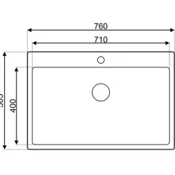 Evier inox lisse KEZIA 1 grand bac sans égouttoir
