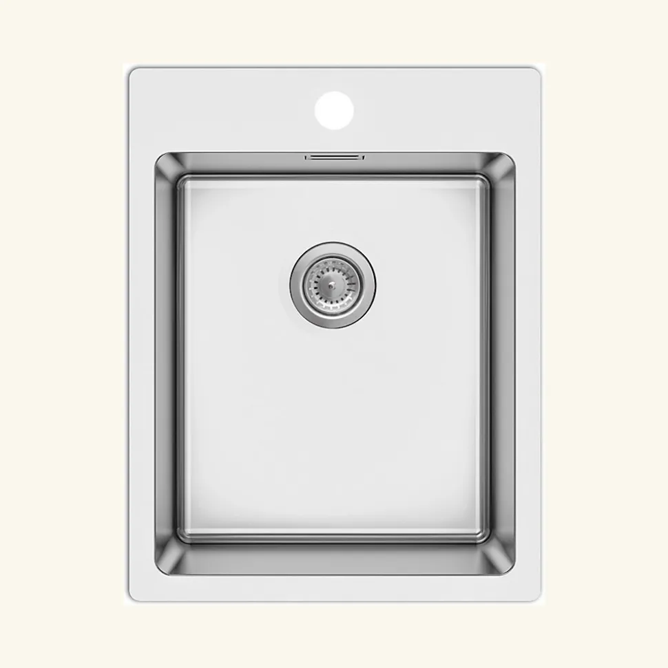 Evier inox Luisina JAVA 1 bac 390x505