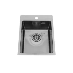 Evier inox Luisina JAVA 1 bac 390x505