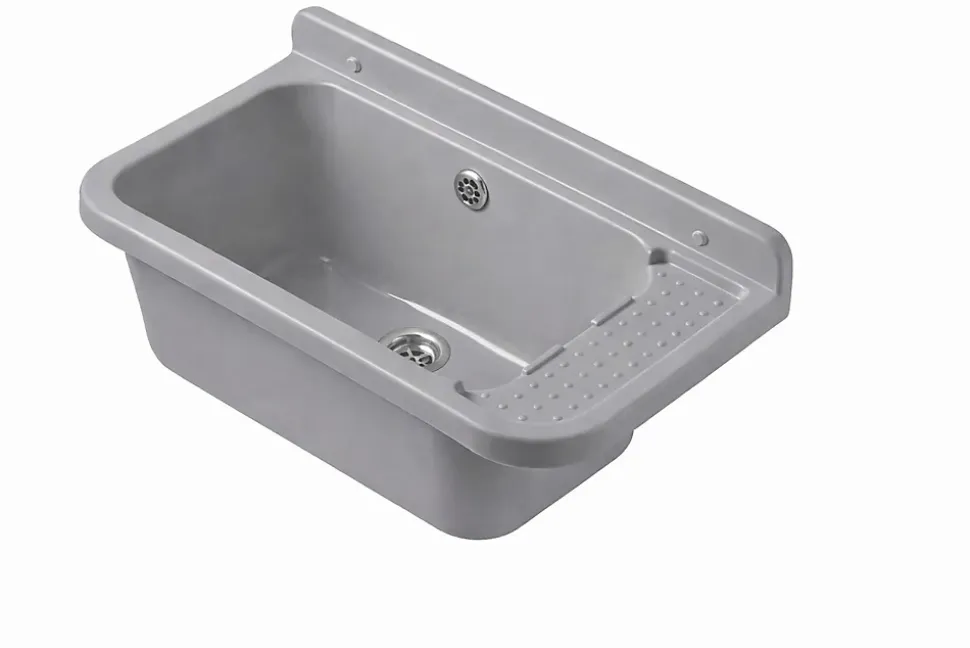 Evier poste d'eau interieur et exterieur polypropylène gris 50cm