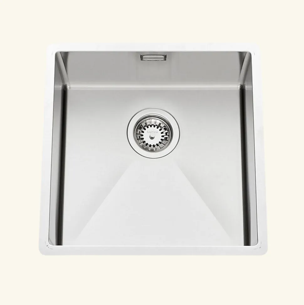Evier sous plan inox lisse VIBRATO Luisina 1 bac 450x450 mm