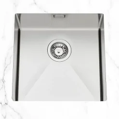 Evier sous plan inox lisse VIBRATO Luisina 1 bac 450x450 mm