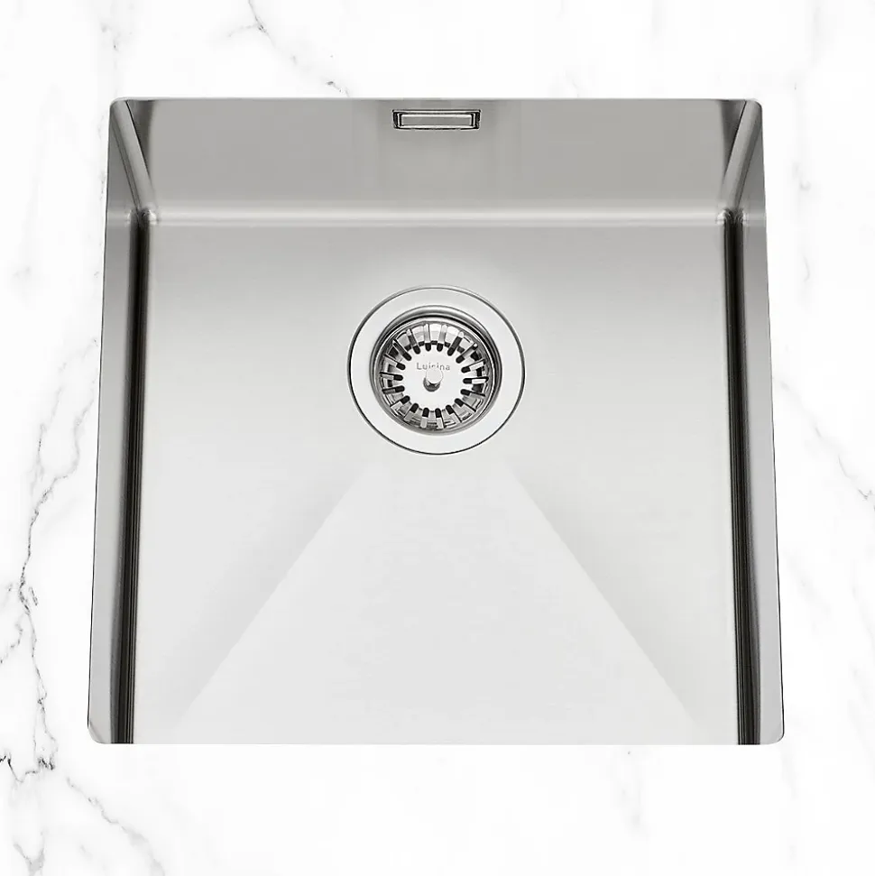 Evier sous plan inox lisse VIBRATO Luisina 1 bac 450x450 mm