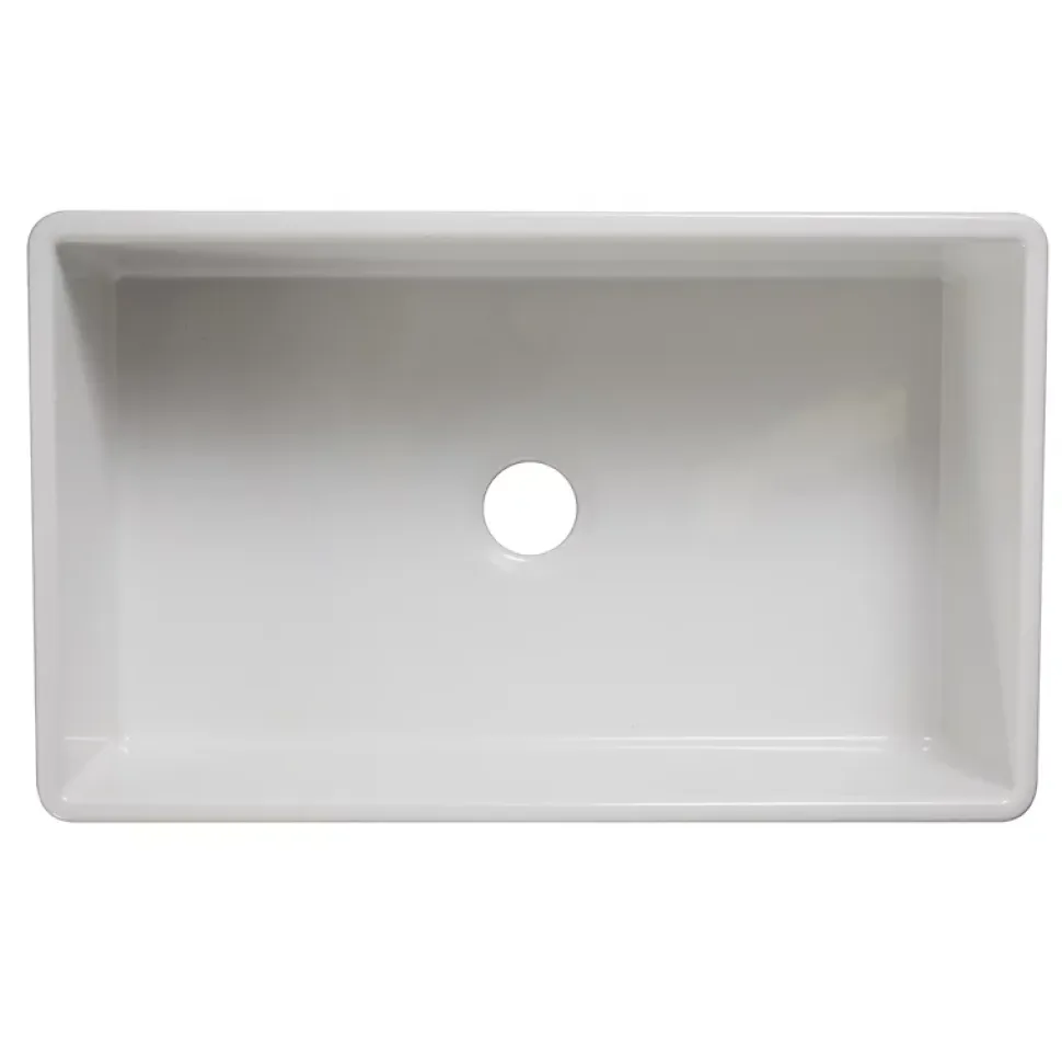 Evier timbre d'office 84 cm réversible rétro Rome en céramique