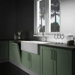 Evier timbre d'office 84 cm réversible rétro Rome en céramique