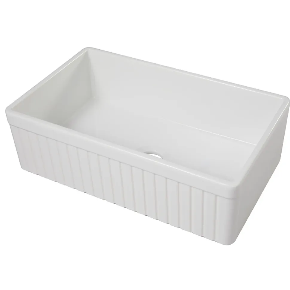 Evier timbre d'office 84 cm réversible rétro Rome en céramique