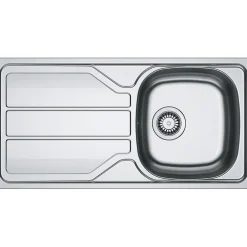 Evier un bac avec égouttoir - FLASH - Coloris: inox