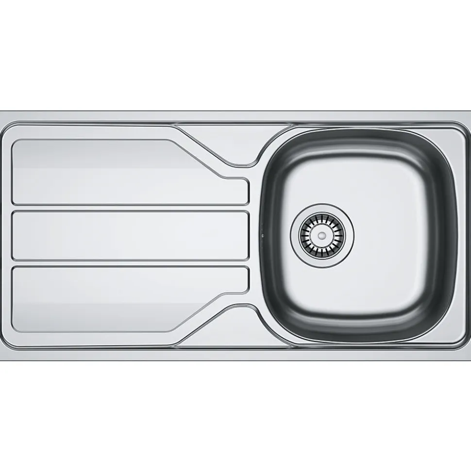 Evier un bac avec égouttoir - FLASH - Coloris: inox