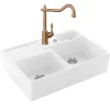 Evier VILLEROY ET BOCH Timbre d'office Tradition 2 bacs vidage auto + Robinet de cuisine Avia 2.0 Bronze