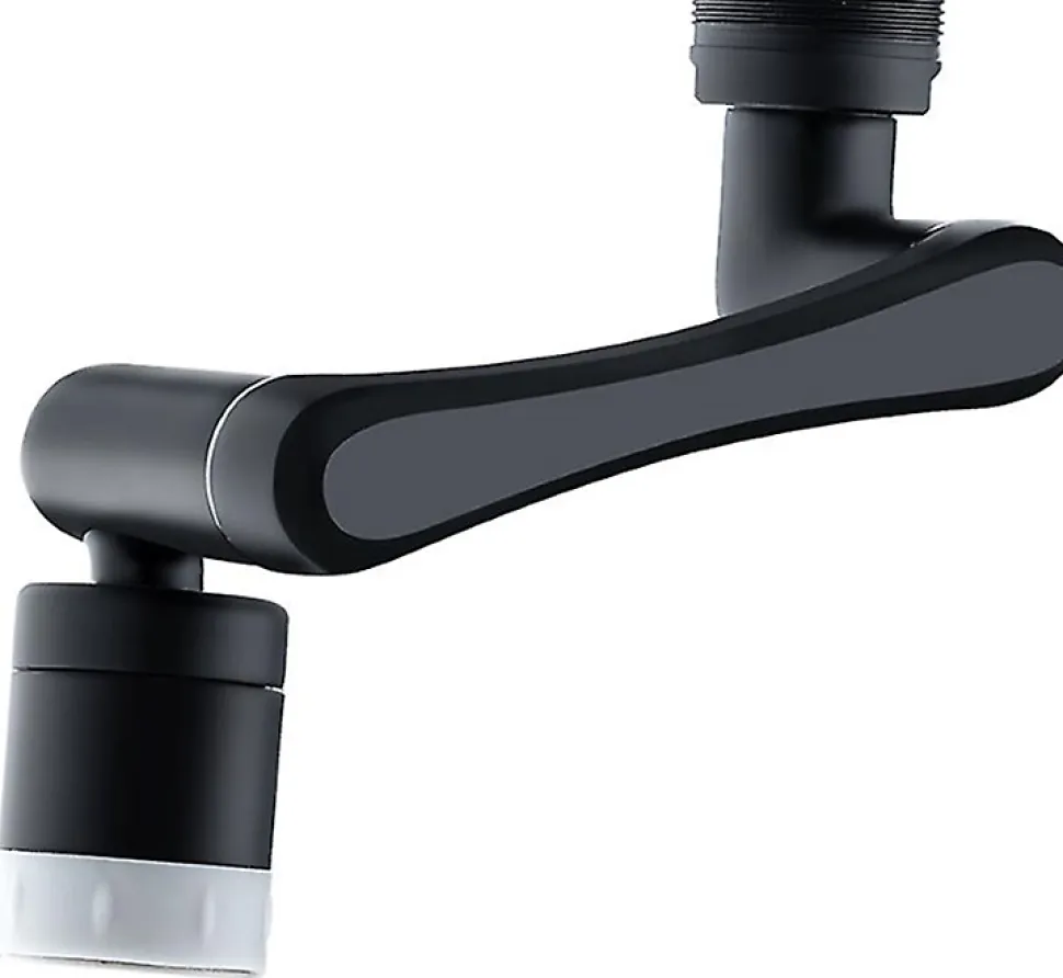 Extension éco aérateur d'eau orientable, bi-jets, noir, MTK