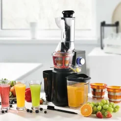 Extracteur De Fruits Et Légumes à Pression Douce 3 Tamis Ultimate Noir Kitchencook