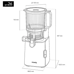 Extracteur de jus lent à grande ouverture - GSX26