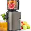 Extracteur de Jus Lent 250W, Large Ouverture, Pressage à Froid