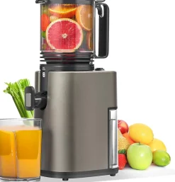 Extracteur de Jus Lent 250W, Large Ouverture, Pressage à Froid