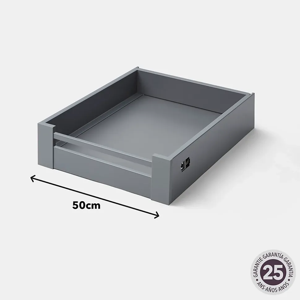 Façade de casserolier de cuisine Soto gris anthracite mat l. 50 cm GoodHome